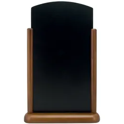 Securit® Tischtafel "Top" – Holz mit dunkelbraun lackiertem Finish