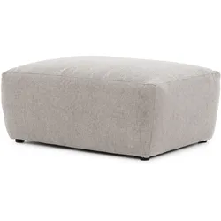 HOCKER Lennon aus Beige Strukturstoff mit vielseitiger Nutzung