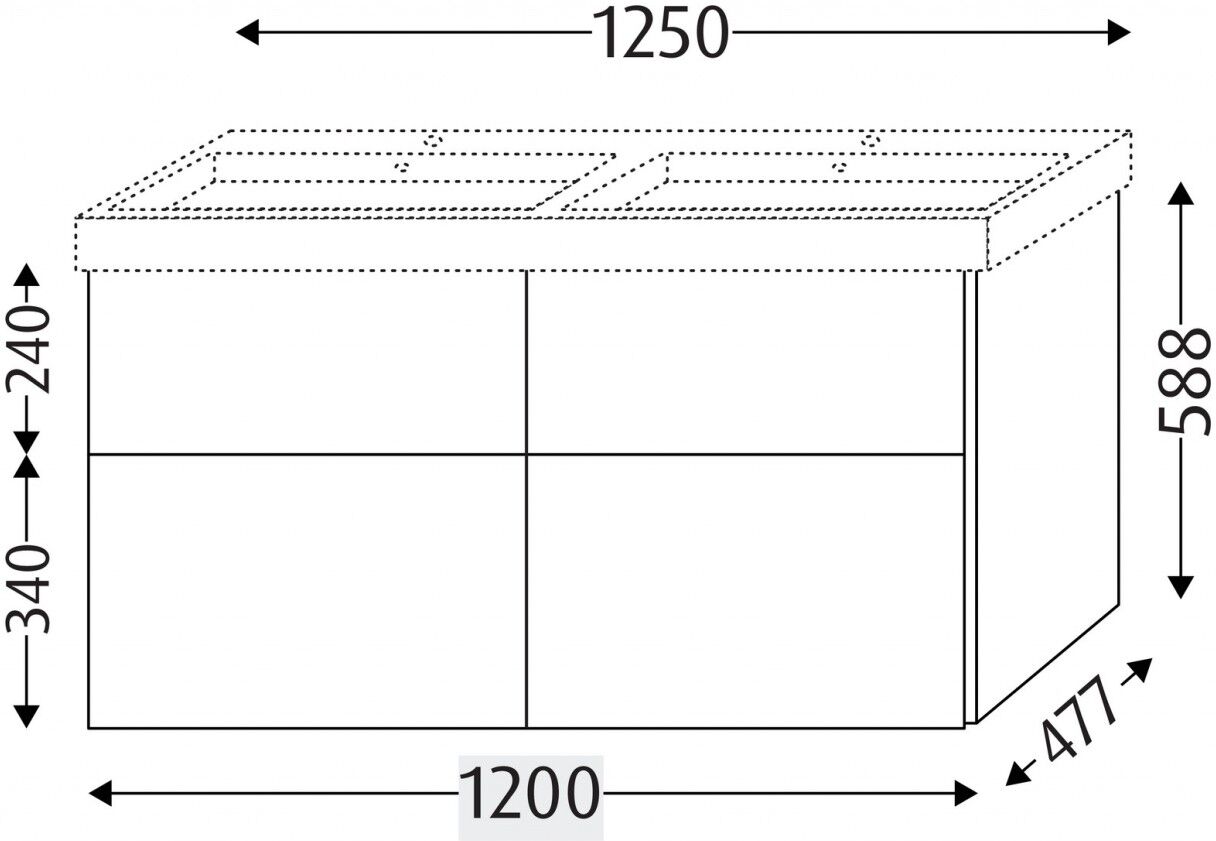 Sanipa Waschtischunterbau mit Auszügen 3way BS50678