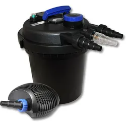 SunSun, Brunnen + Gartenteich, Druckteichfilter Set für 6000l mit 11W UVC Teichklärer und 10W ECO Pumpe