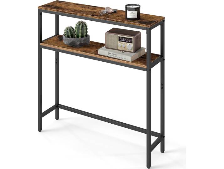 Konsolentisch schmal 2 Ablagen 80cm Flur Wohnzimmer