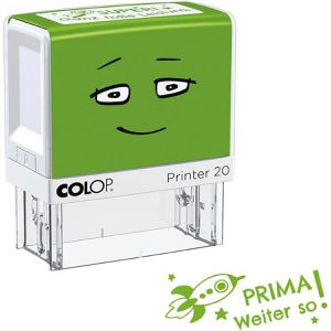 Colop Motivstempel NIO School Prima, aus Kunststoff, 3,8 x 1,4 cm, selbstfärbend, grün
