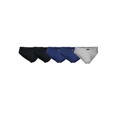 Slip JBS "Slip 5er Pack", Herren, Gr. 3XL, bunt (schwarz, blau, grau), Obermaterial: 100% Baumwolle CO., Unterhosen Slip