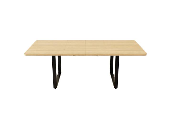 Table extensible, 3 longueurs, 140-220x80 cm, pieds en métal, chêne