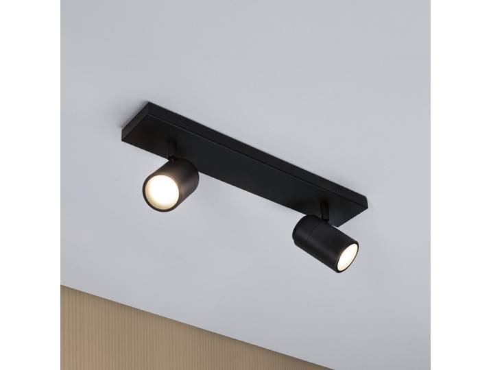 Zyli 2 Deckenleuchte IP44 Dim. Matt Schwarz - Paulmann - Badezimmer - Modern - Metall - Mehrflammig