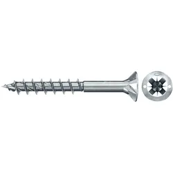 fischer Spanplattenschraube PowerFast FPF II CZP 3,5 x 40 BC 25 Senkkopf Kreuzschlitz PZ Teilgew. - 577909