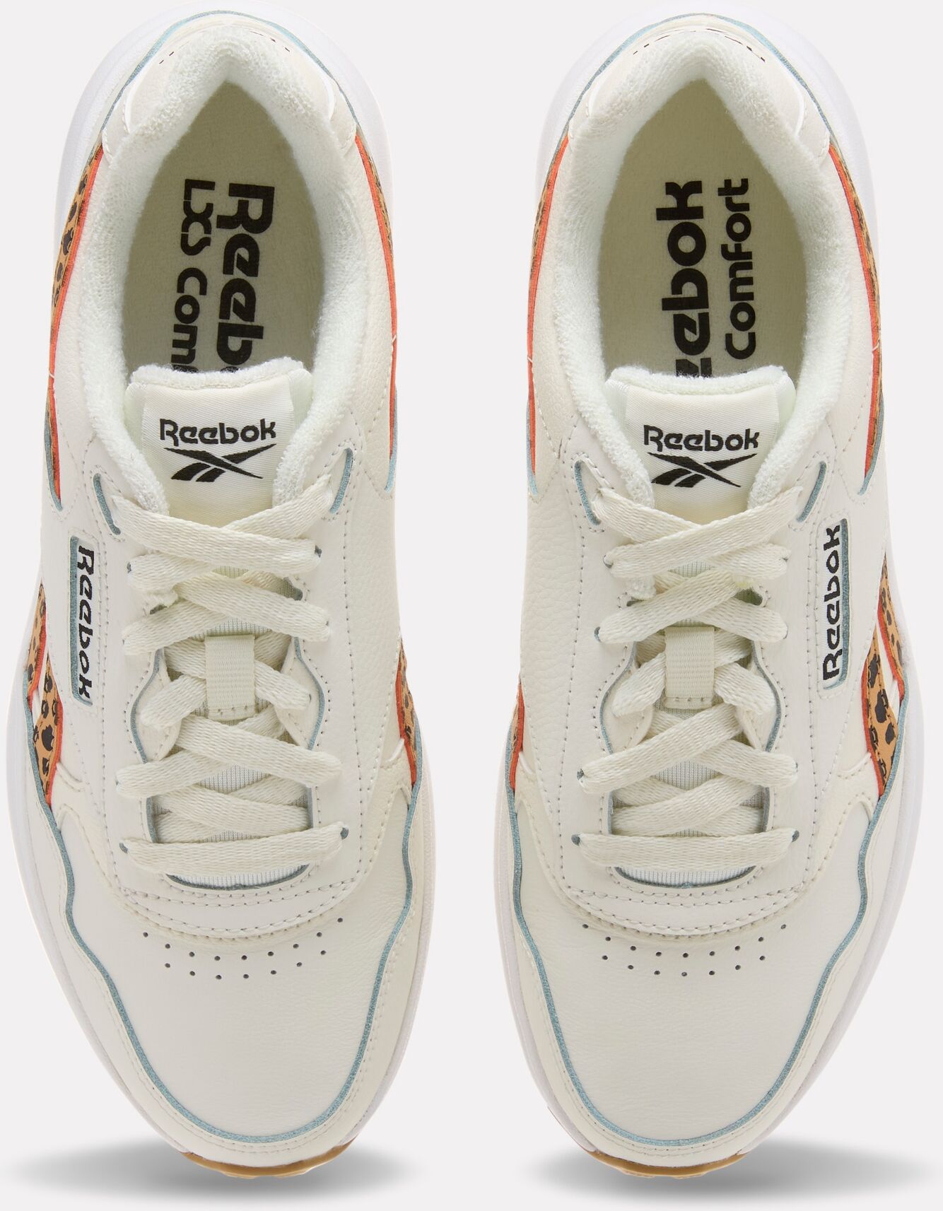 Sneaker REEBOK CLASSIC "REEBOK RUN LXS", Damen, Gr. 38, beige (chalk, cheetah), Leder, Synthetik, Textil, Schuhe Sneaker chalk, cheetah 38