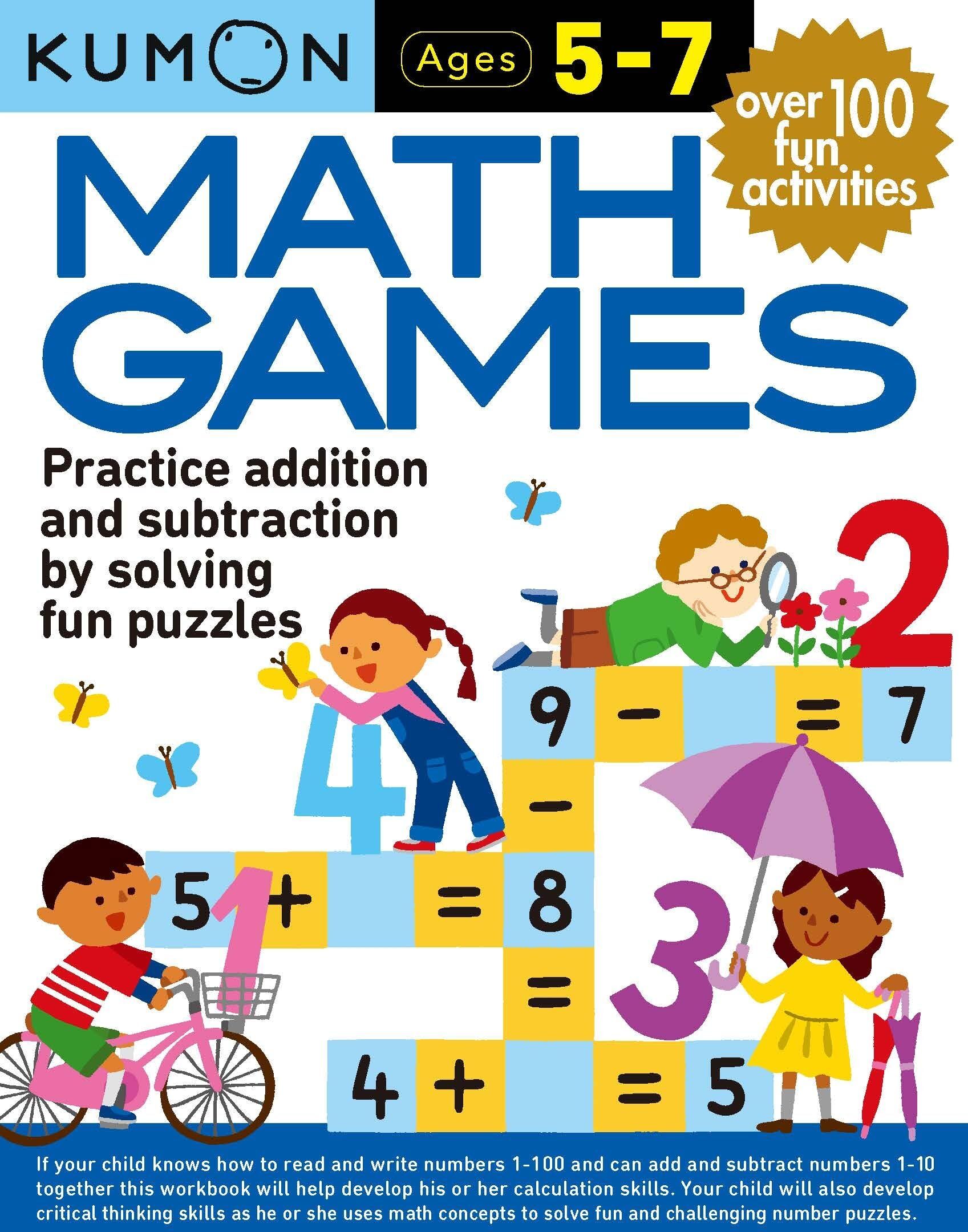 Kumon Publishing - Math Games: Practice Addition and Subtraction by Solving Fun Puzzles; Ages 5-7 (Kumon: Math Skills) - Preis vom 30.09.2026 09:01:18 h