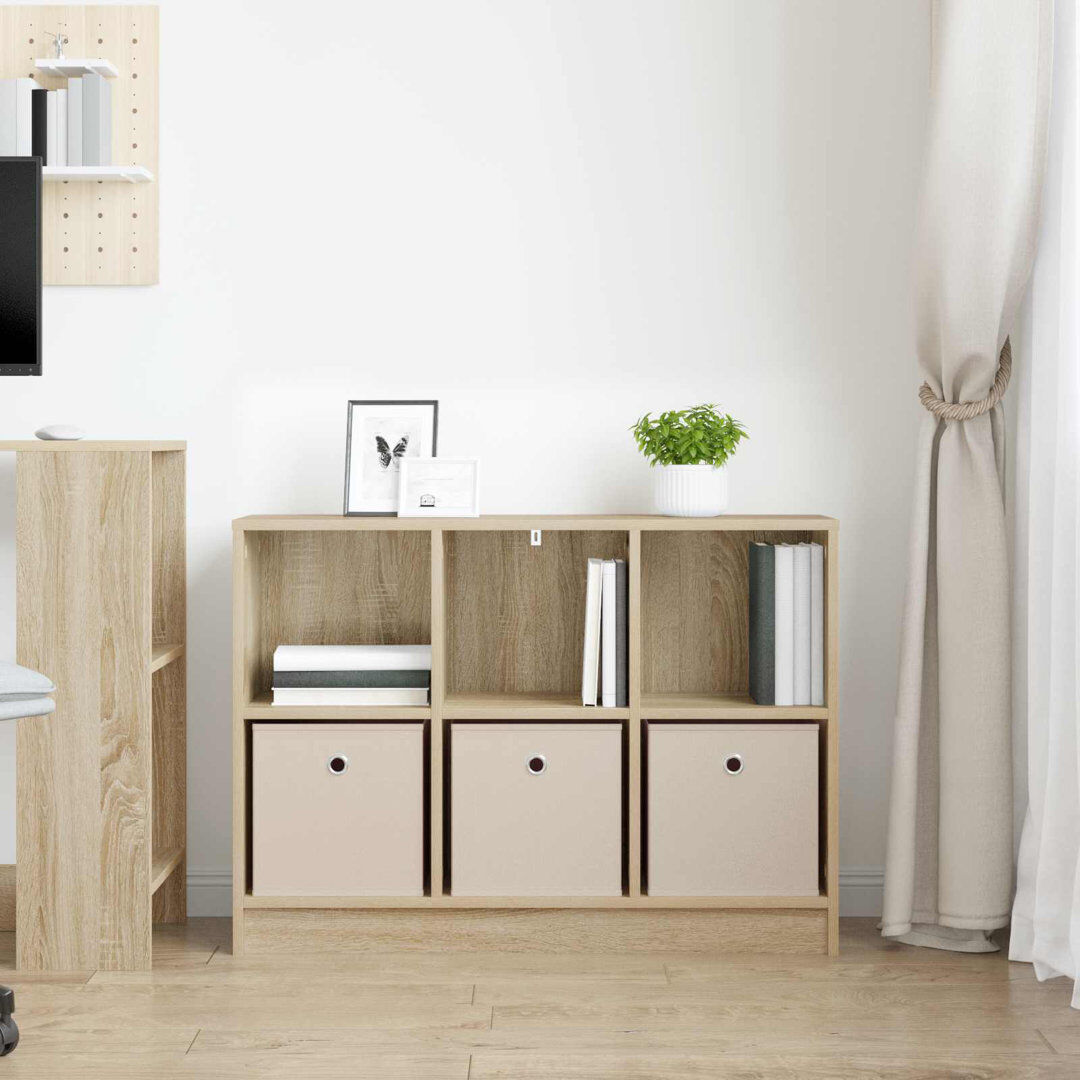 Brayden Studio 88.5 cm W Sideboard Sonoma Oak 63.5cm H X 88.5cm W X 27.5cm D