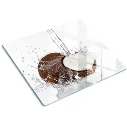 GLASPLATTE 60x52 cm Kokosnuss