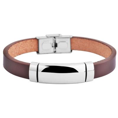 Armband ADELIA´S "Armband aus Leder 21 cm", braun, Armbänder, Damen, 21cm, Leder, Armband, Ein kleines Geschenk mit großer Wirkung