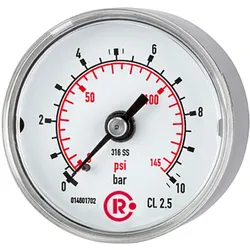 Riegler, Infrarotthermometer, Standardmano, CrNi-Stahl, G 1/4 hinten zentr., 0 - 100,0 bar, Ã ̃50