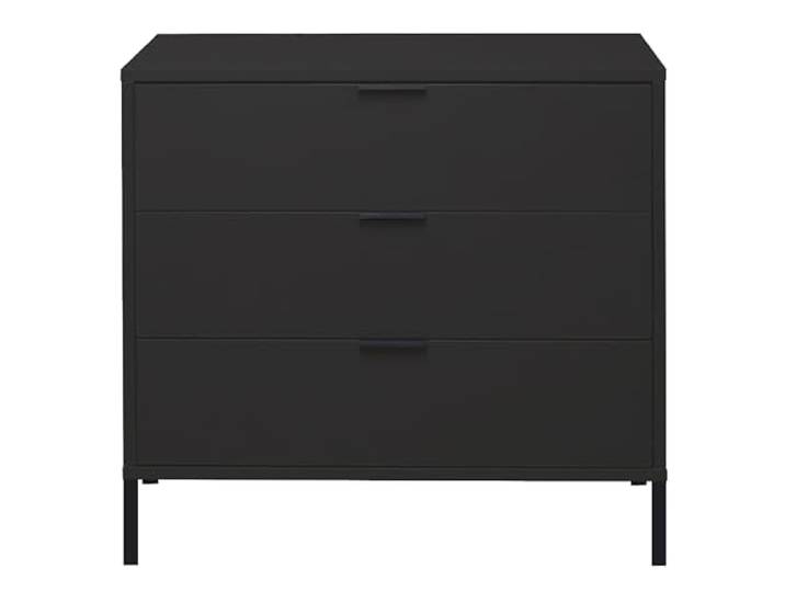 möbelando Kommode >Bonnie< in anthrazit matt Lack - 81x80x45cm (BxHxT)
