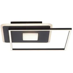 Deckenlampe Deckenleuchte Designlampe dimmbar LED Wohnzimmerlampe schwarz L 45cm