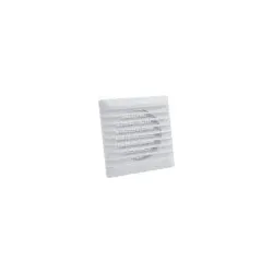 Gitter für inne und außen 160x160mm Rahmen Rohranschlag 125mm, gaze. weiß