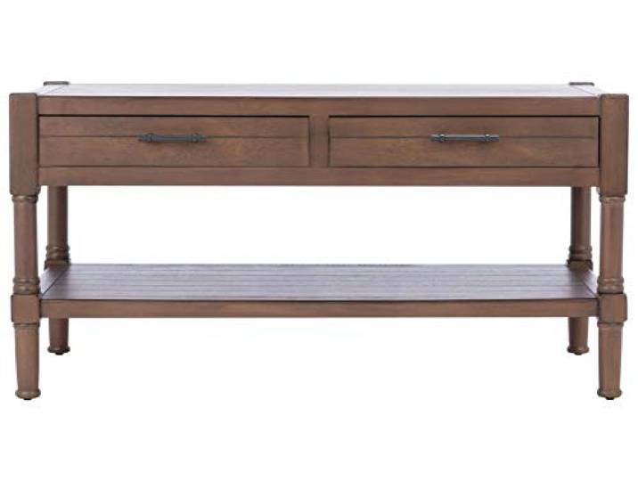 SAFAVIEH Zeitgenössisch Couchtisch aus Holz, Braun, 95 x 50 x 50 cm
