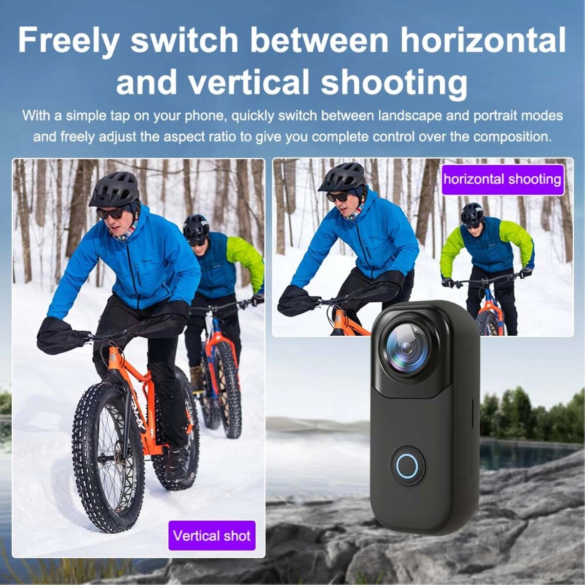 INF Daumengroße 4K Action-Kamera mit WiFi, EIS, F1.7 Weitwinkelobjektiv, IP65 und TF-Unterstützung bis 512GB