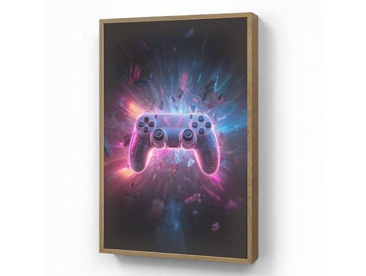 OnlyWow Wandleuchte MIT Akku Controller - Neon - Explosion - Abstrakt 60x90 cm, Violett, Rechteckig, LED integrated, 60x90x8 cm, Lampen & Leuchten, Innenbeleuchtung, Wandleuchten