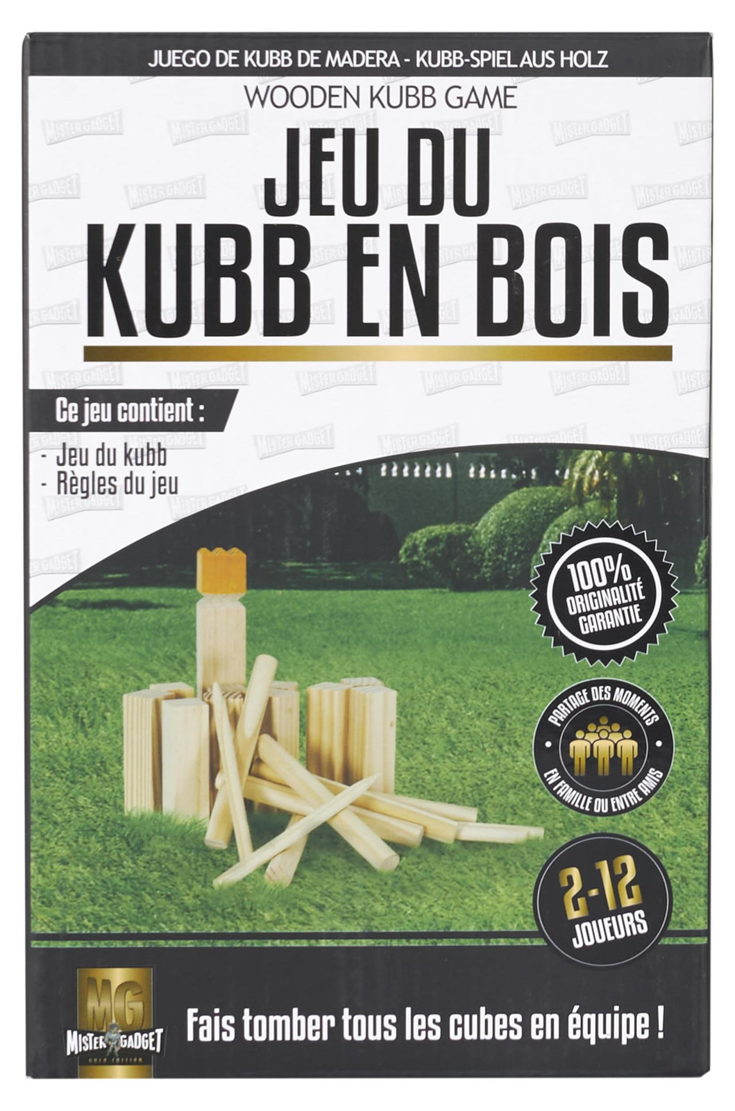 Mister Gadget MG3510 Kubb Scandinavisch houten buitenspel