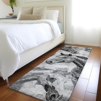 Addison Rugs Machine Washable Indoor/ Outdoor Horses Chantille Rug