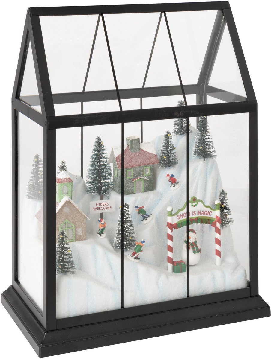 J-Line Ledkerstdorp multikleur medium voor op tafel