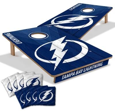 Skip's Garage Tampa Bay Lightning NHL Tailgate Cornhole Board Set