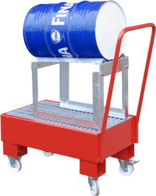 Auffangwanne, Typ AW60-1 SRF, fahrbar, rot RAL3000
