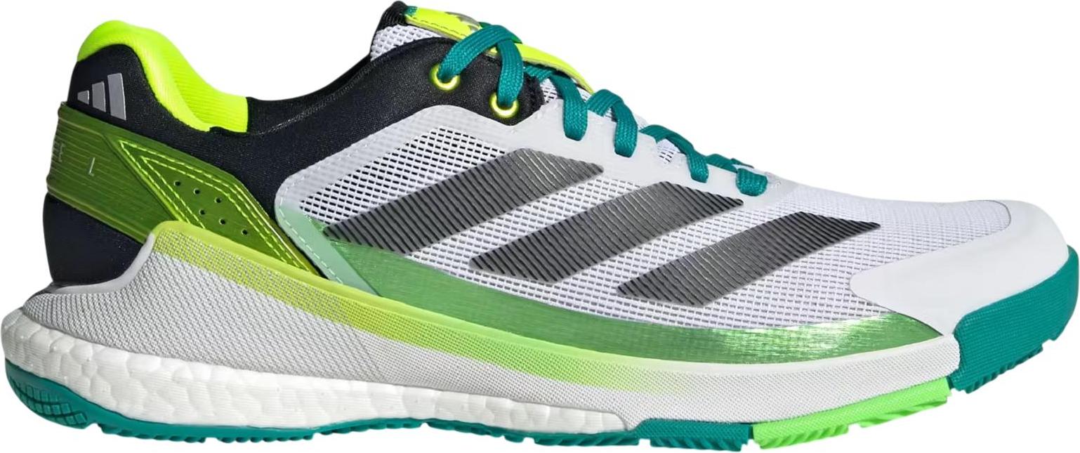 Adidas Crazyquick Boost Padel Padelschuhe Padel-Tennis Sportschuhe weiss/schwarz/grün JP7203, Schuhgröße:42 2/3 EU