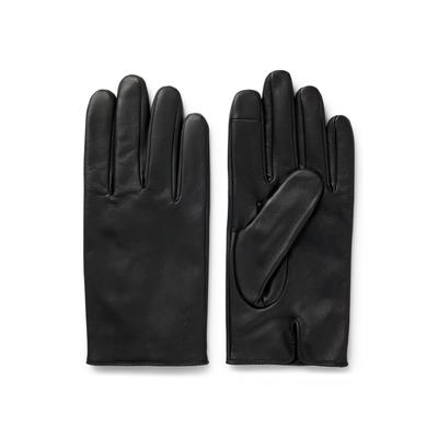 Lederhandschuhe BOSS ORANGE "Glove", Herren, Gr. 10, schwarz (schwarz 001), Leder, unifarben, Handschuhe, mit Touch Tech Fingertips