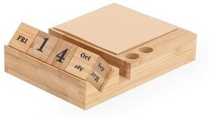 Porte-notes personnalisé calendrier perpétuel pas cher Dex bambou naturel