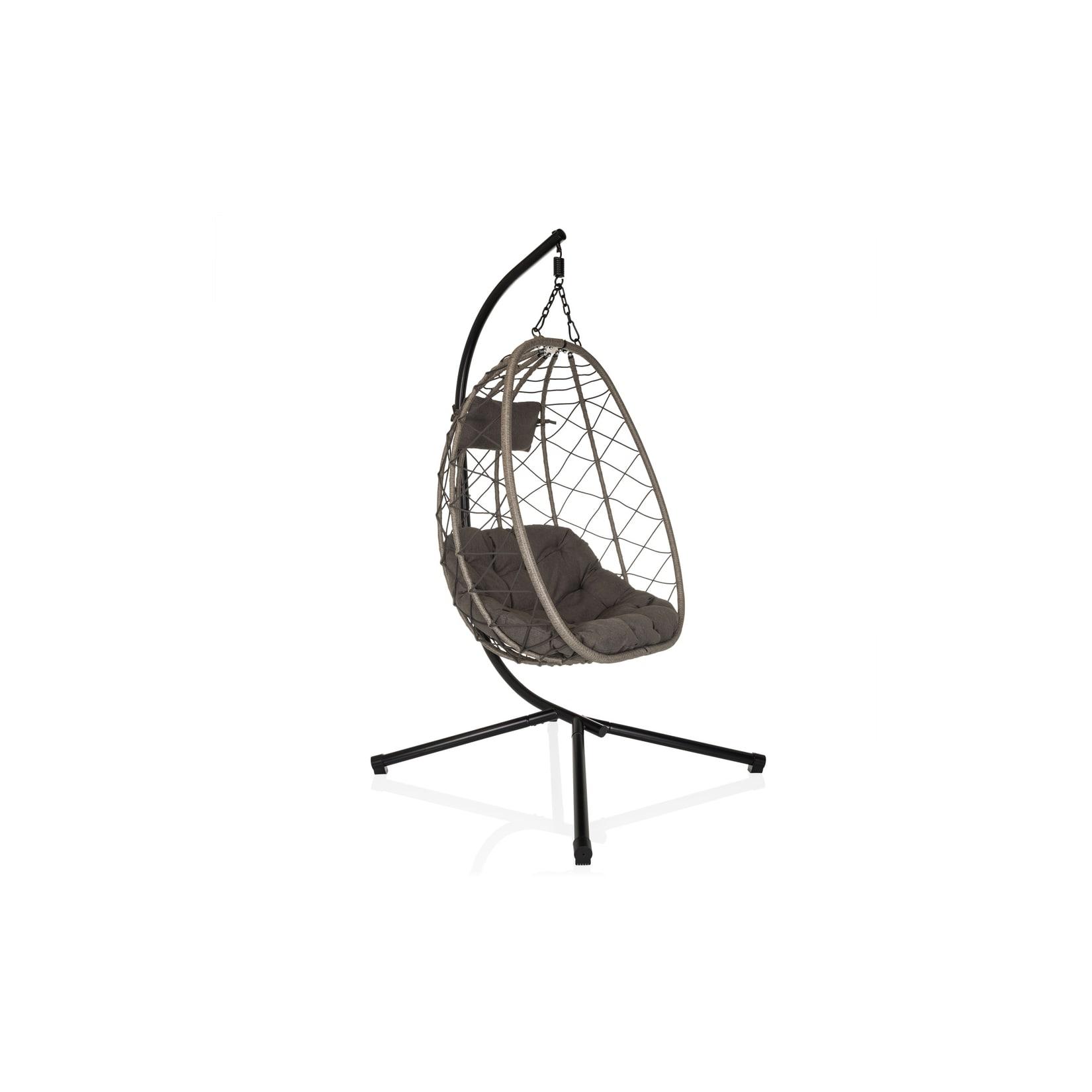 hjh LIVING Hängesessel COCOVA Stoff, PE-Rattan, Eisen