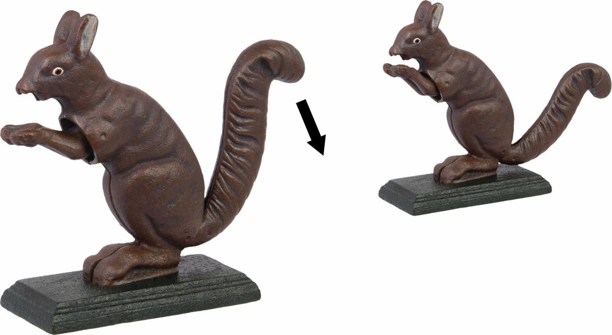 Wexdeco Decoratief Beeld Notenkraker van Gietijzer - Bruin - 16,5 x 8 cm