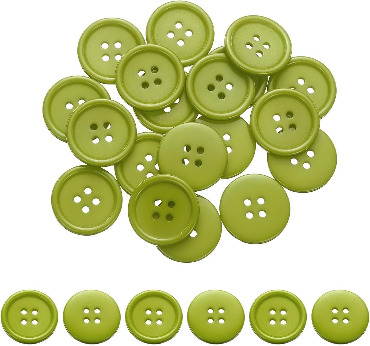 50 stuks Hars Naaiknopen - Ronde Knoppen voor Kleding Reparatie - Groen