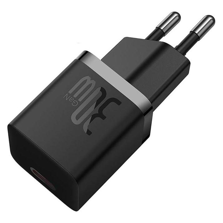 Baseus GaN5S, 30W, 3A, 1 x USB-C, with USB-C Cable, schwarz (30 W, 1 Port) (P10110902113-00)