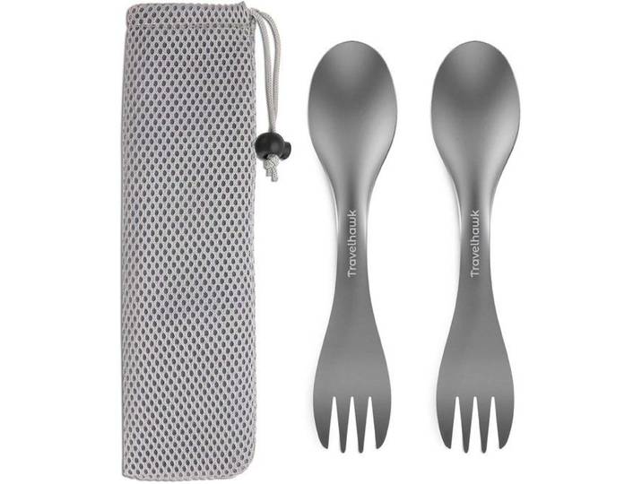 Travelhawk Spork - 2-in-1 - Titanium