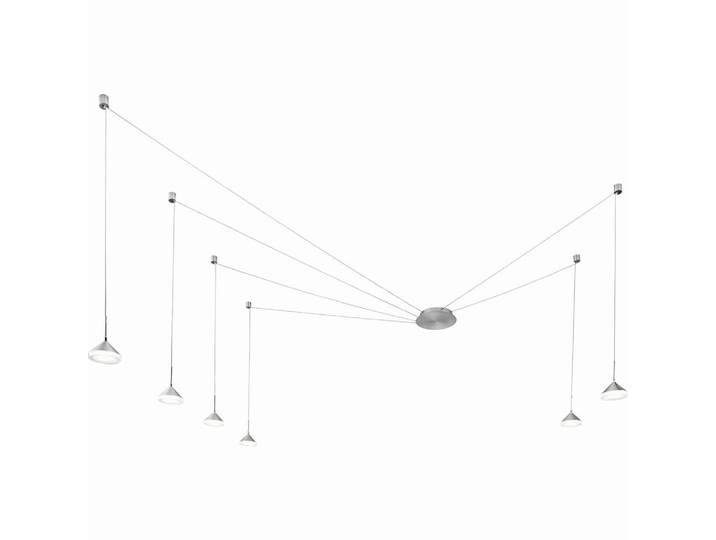 Fabas Luce Led-Pendelleuchte Isabella, Alufarben, Metall, 350 cm, ISO 9001, höhenverstellbar, Lampen & Leuchten, Innenbeleuchtung, Hängeleuchten, Pendelleuchten