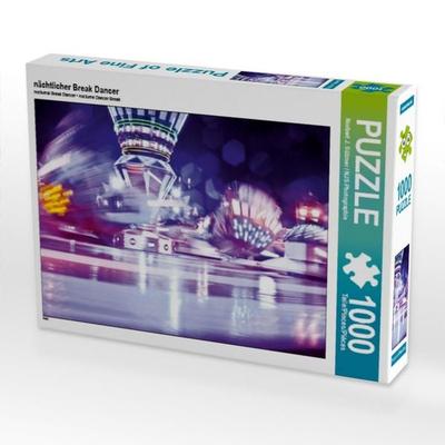 CALVENDO Puzzle nächtlicher Break Dancer 1000 Teile Puzzle quer | 1000 Teile Lege-Größe 64 × 48 cm Foto-Puzzle für glückliche Stunden