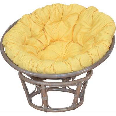 Rattanstuhl HOME AFFAIRE "Buse", bunt (naturgrau, gelb), Ø80cm, Stühle, Rattanstuhl, aus handgeflochtenem Rattan