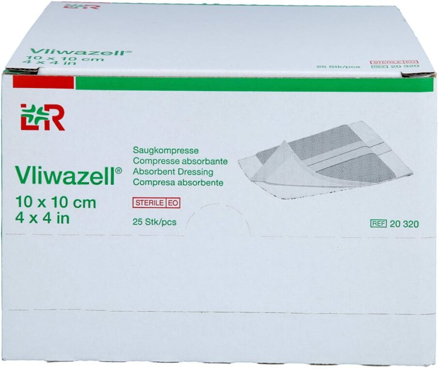 Vliwazell Saugkompressen Steril 10x10 Cm