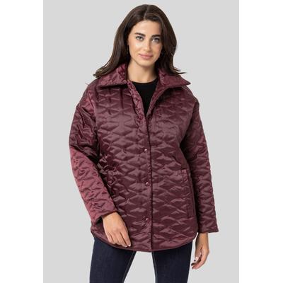 Steppjacke CIPO & BAXX "Jacken", Damen, Gr. L, rot (burgundy), Stoff, 100% Polyester, unifarben, regular fit normal, Jacken Steppjacke, im Steppdesign