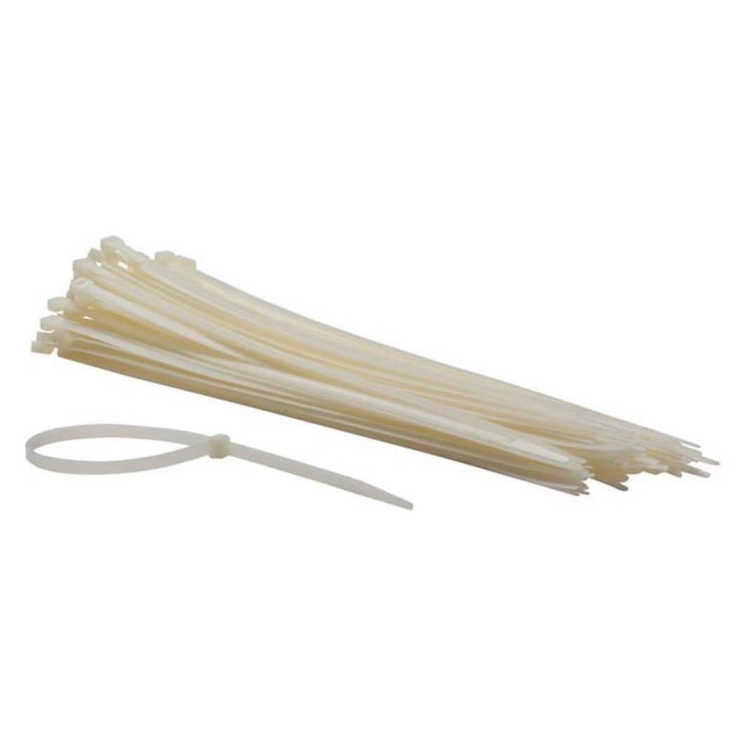 Velleman NYLON-KABELBINDER-SET - 7.6 mm x 400 mm - weiss (100-tlg.) (Klettkabelbinder, 400 mm, 100 Stk.) (ECTW400)