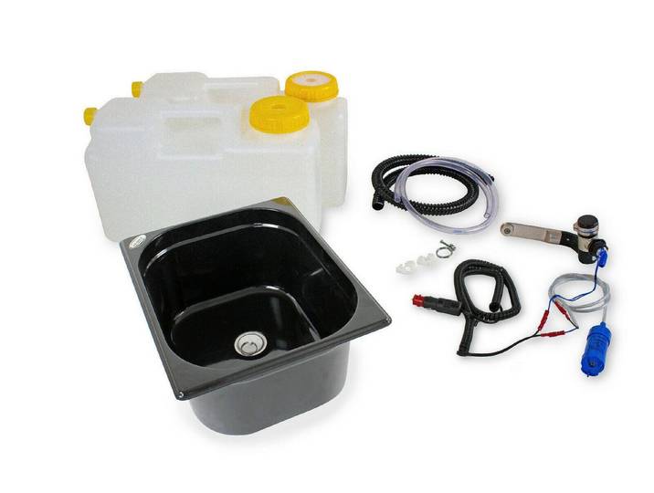 ad-ideen Waschbecken 12V Spüle Technikset Waschbecken Womo Gartenhaus Blockhaus Hütte