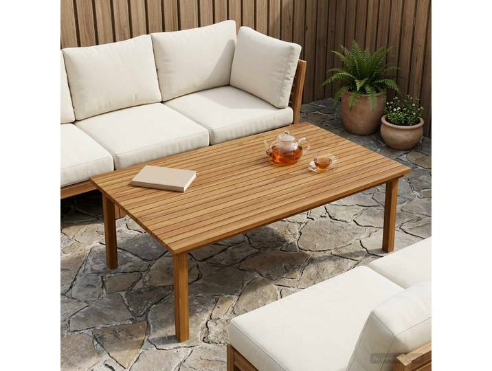vidaXL Tischplatte 120 x 70 x 3,5 cm Rechtwinklig Massives Teakholz