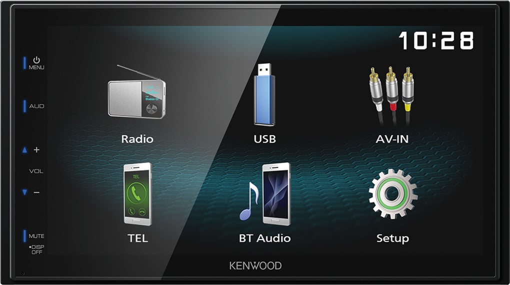 Kenwood DMX120BT Autoradio, Zwart, 2 DIN