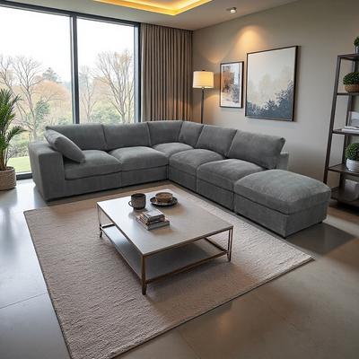 Corduroy Reversible Modular Sectional Sofa