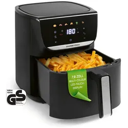 GOURMETmaxx Heißluftfritteuse, 5,5 l - farbiges LED-Touchdisplay & 7 Programme