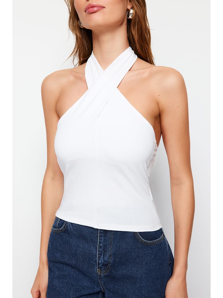 trendyol Top in Weiß - M