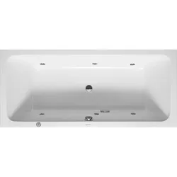 Duravit D-Code Whirlwanne, 1800x800mm, 2 Rückenschrägen, Jet Project, Rechteckig, Ablauf Mitte, Weiß Glänzend, 760101000JP1000