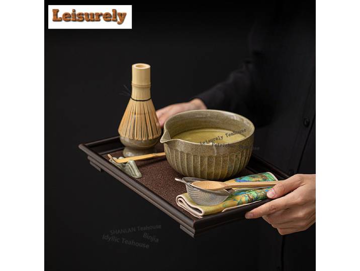 Juge Matcha – ensemble d'outils de huit pièces, accessoires de thé, bol en céramique, support de fouet, cent livres, tamis à poudre, filet, accessoires pour boissons