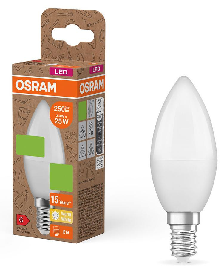 Osram LED Kerstkaars 3,3W E14 Matt Warmwit 2700K 250lm
